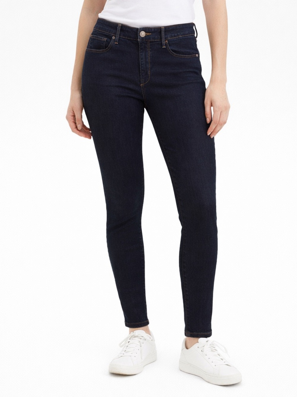 Levi’s Mid Rise Skinny Jeans Dark Wash Stretch Size 8